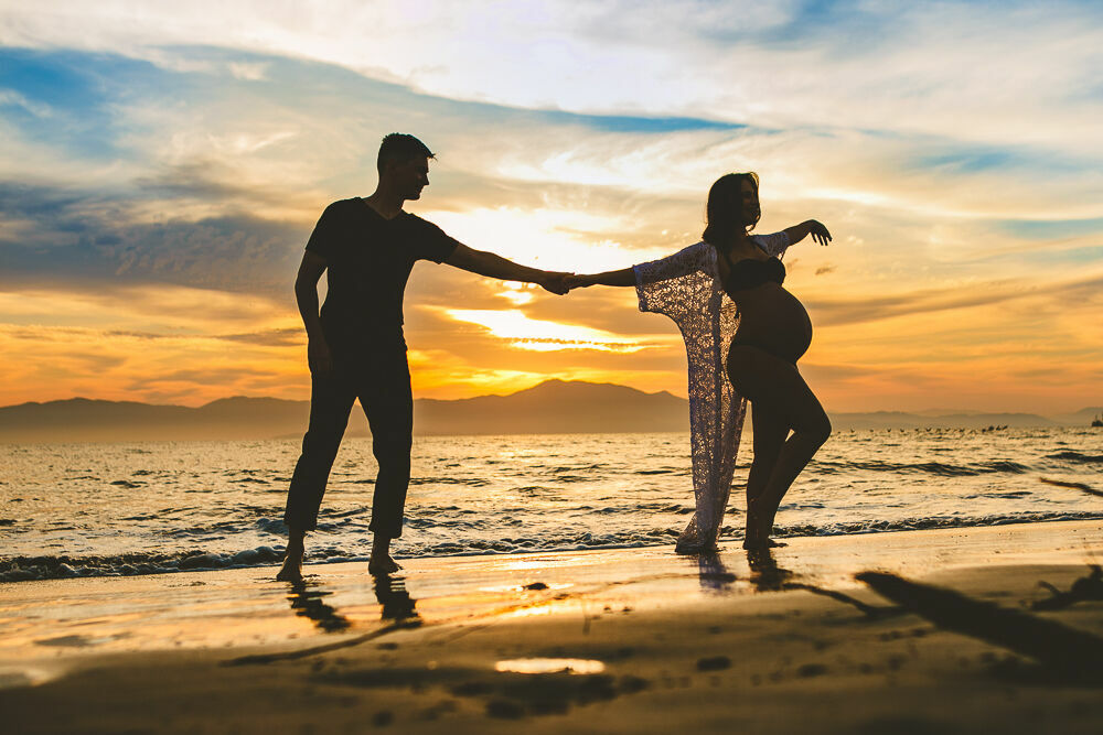 Foto Gestante na Praia - Aline + Felipe = Bruno - Imagem 1