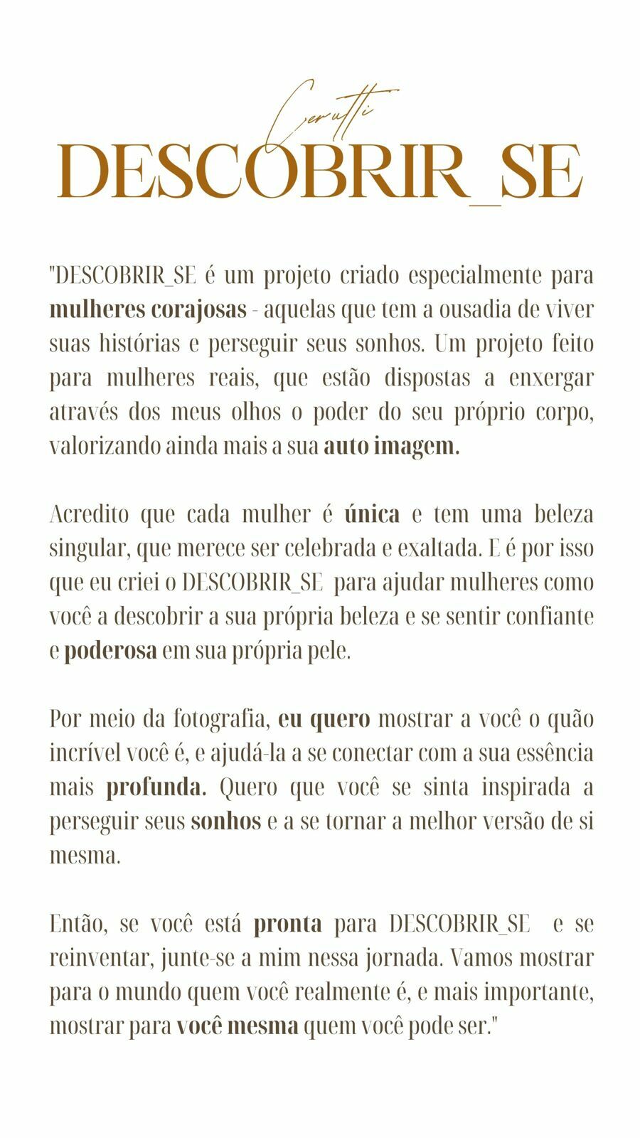 Foto Propostas Ensaio Feminino  - Cerutti - Imagem 1